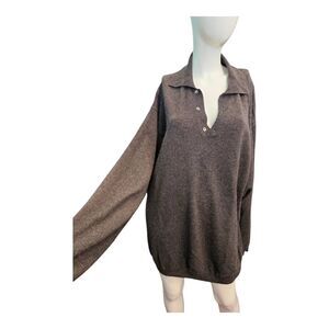 Allen Solly Gray Cashmere Collared Sweater Mens Size 2X